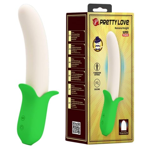Wibrator Silikonowy Profilowany Banan Ergonomiczny Żółty – Pretty Love