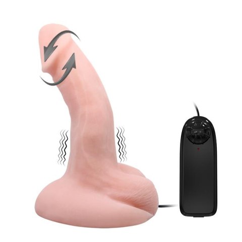 Realistyczny Wibrator Anatomiczny Rotacyjny Z Przyssawką Cielisty 20cm– Baile