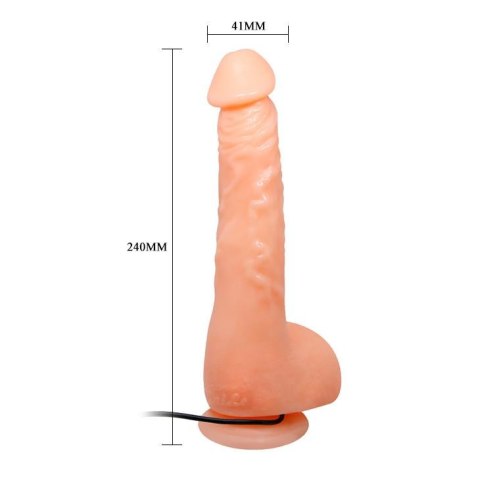 Realistyczny Wibrator Anatomiczny Z Pilotem I Przyssawką Cielisty 24,9 cm – Baile