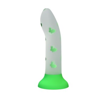Dildo świecące zielone Romantic Rendezvous, Luminous Suction Pretty Love BAILE