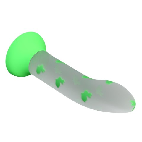 Dildo świecące zielone Romantic Rendezvous, Luminous Suction Pretty Love BAILE