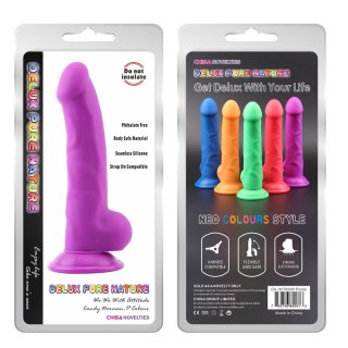 Dildo silikonowe z przyssawką fioletowe 21.5cm Norman.P CHISA