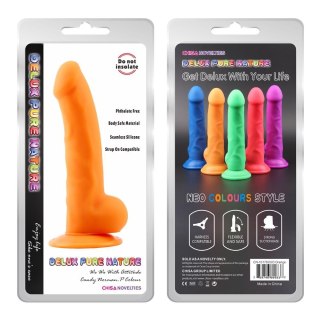Dildo silikonowe z przyssawką pomarańczowe 21.5cm Norman.P CHISA