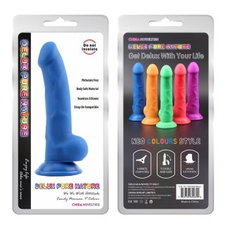 Dildo silikonowe z przyssawką niebieskie 21.5cm Norman.P CHISA