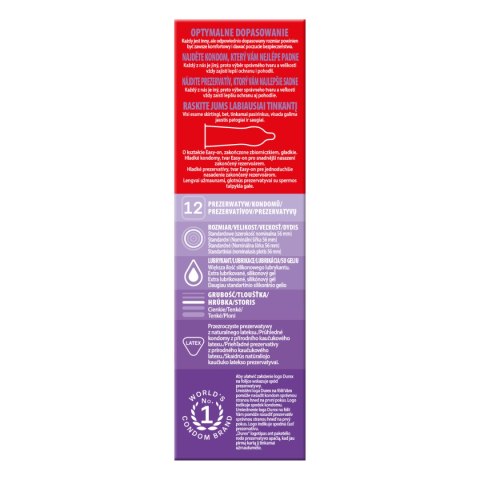 Prezerwatywy Lateksowe Cieńsze Z Dodatkowym Żelem Fetherlite Elite 12 Szt. Durex Durex
