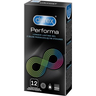 Prezerwatywy Lateksowe Przedłużające Stosunek Performa 12 Szt Durex Durex