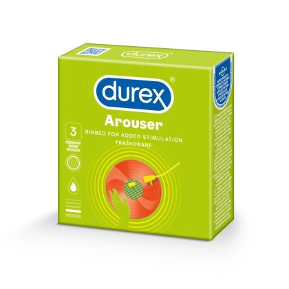 Prezerwatywy Lateksowe Z Prążkami Arouser 3 Szt. Durex Durex