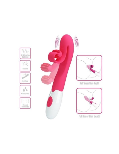 Wibrator Ze Stymulatorem Łechtaczki Z 30 Trybami Wibracji Różowy - Romance