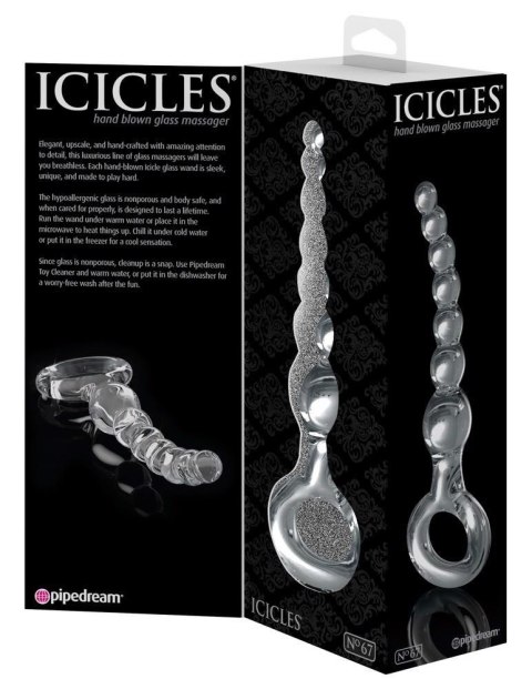Koraliki analne szklane przeźroczyste Icicles No. 67