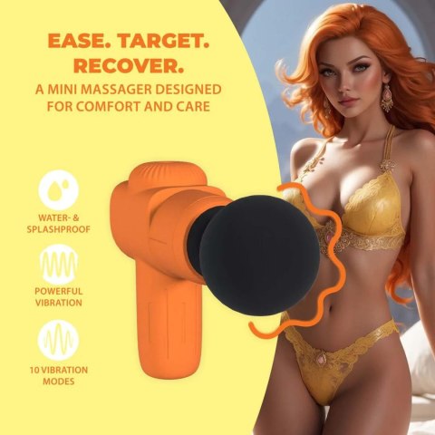 Masażer Kieszonkowy Akumulatorowy Pomarańczowy Mini Rechargeable Microboost Massager