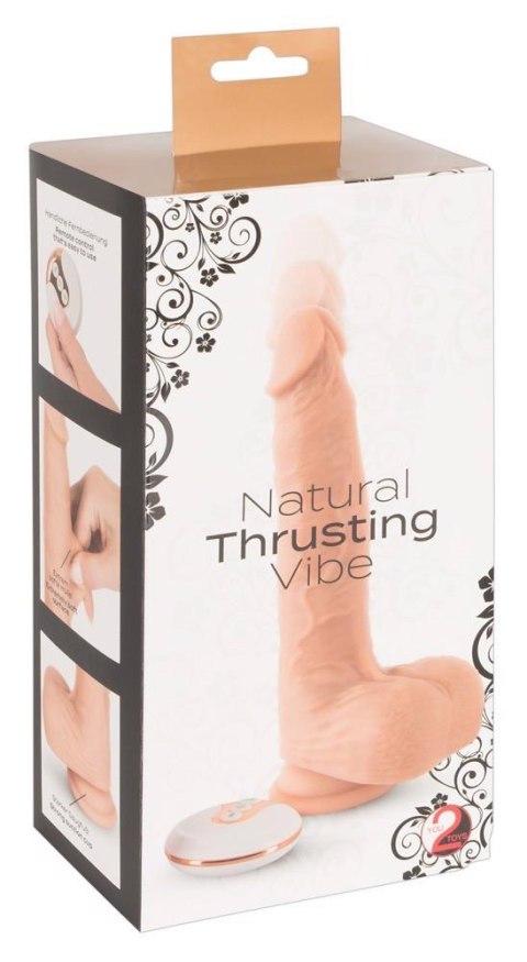 Realistyczny Wibrator z Funkcją Pchnięć, Wstrząsów i Pilotem 21-24 cm– Natural Thrusting Vibe