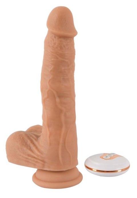 Realistyczny Wibrator z Funkcją Pchnięć, Wstrząsów i Pilotem 21-24 cm– Natural Thrusting Vibe