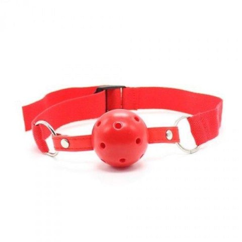 Knebel do ust czerwony Easy Breathable Ball Gag