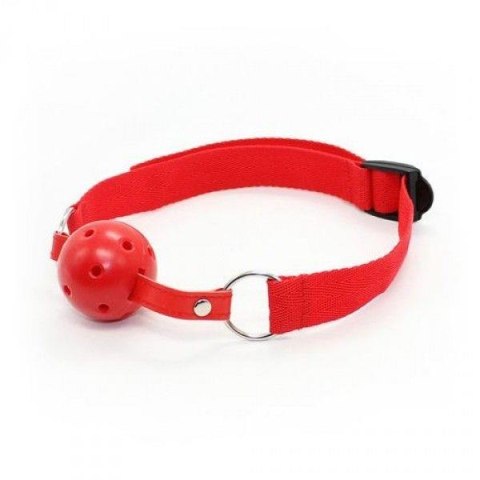Knebel do ust czerwony Easy Breathable Ball Gag