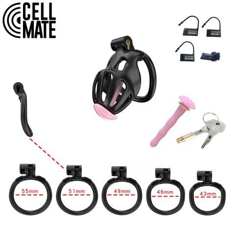 Pas cnoty Centurion Chastity Cage Black Size 1 CELLMATE CELLMATE
