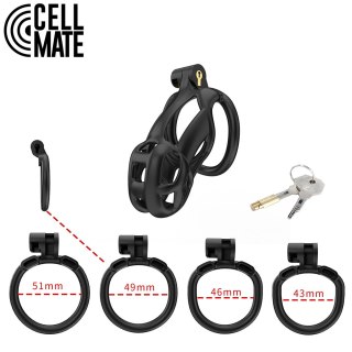 Pas cnoty Guardian Chastity Cage Black Size 2 CELLMATE CELLMATE