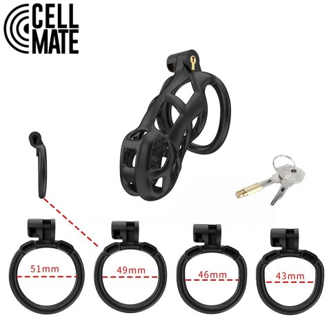 Pas cnoty Guardian Chastity Cage Black Size 3 CELLMATE CELLMATE
