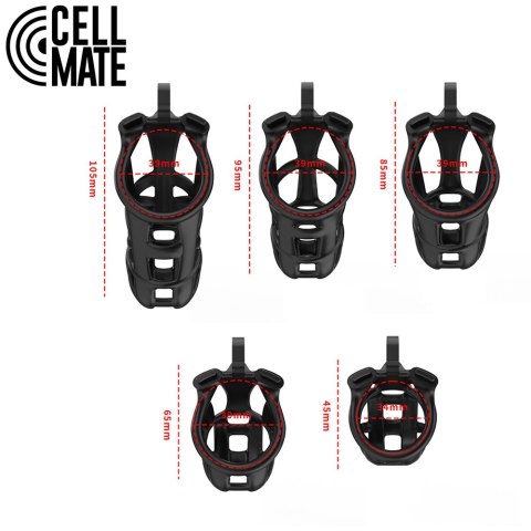 Pas cnoty Guardian Chastity Cage Black Size 3 CELLMATE CELLMATE