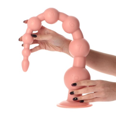 Korek analny kulkowy beżowy 58.5cm MSX