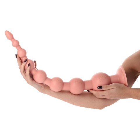 Korek analny kulkowy beżowy 58.5cm MSX