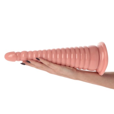 Korek analny beżowy żebrowany 32.5cm MSX