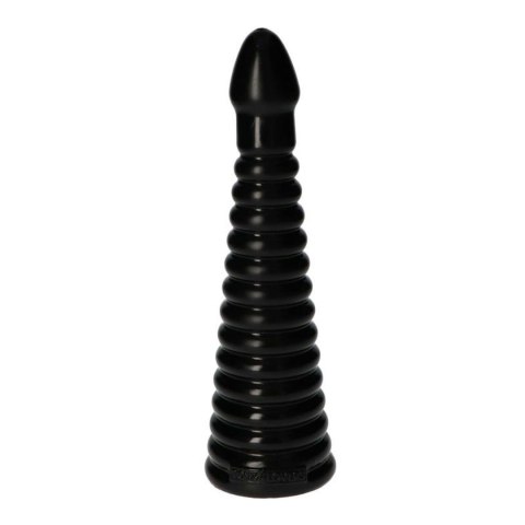 Korek analny żebrowany czarny 26cm MSX