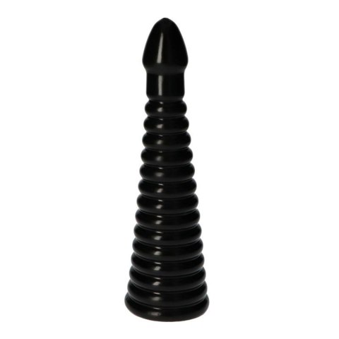 Korek analny żebrowany czarny 26cm MSX