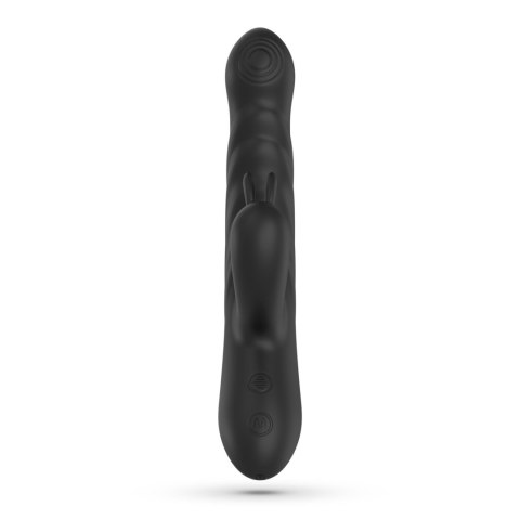 Wibrator Króliczek Z Ruchomym Trzonem Posuwisto-Zwrotny Silikonowy USB Czarny - CRUSHIOUS Lapin
