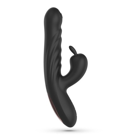 Wibrator Króliczek Z Ruchomym Trzonem Posuwisto-Zwrotny Silikonowy USB Czarny - CRUSHIOUS Lapin