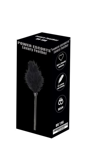 Piórko do łaskotania czarne Luxury feather black POWER ESCORTS