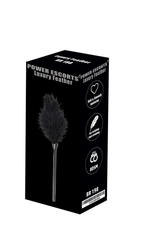 Piórko do łaskotania czarne Luxury feather black POWER ESCORTS