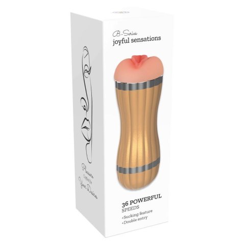 Masturbator Bevis - 36 funkcji USB złoty