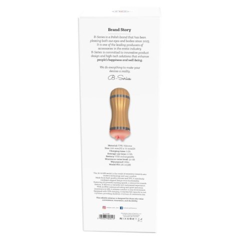 Masturbator Bevis - 36 funkcji USB złoty