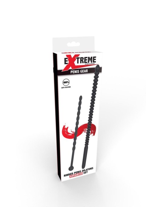 Zestaw dilatorów do cewki moczowej czarne Ribbed Penis Dilator Extreme Penis Gear 2szt.