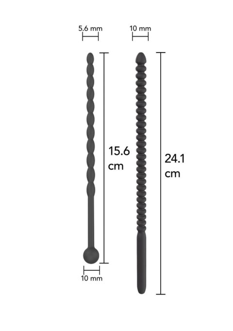 Zestaw dilatorów do cewki moczowej czarne Ribbed Penis Dilator Extreme Penis Gear 2szt.