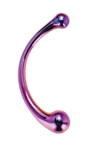 Dildo szklane zakrzywione fioletowe 17cm GLAMOUR GLASS CURVED WAND TONGA