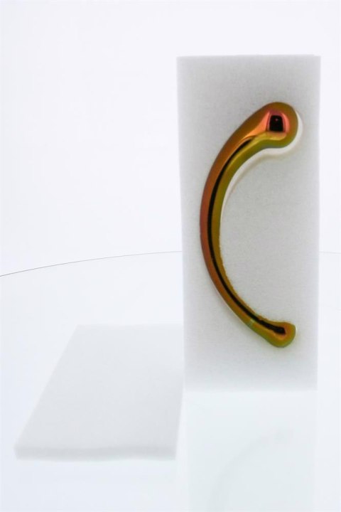 Dildo szklane zakrzywione fioletowe 17cm GLAMOUR GLASS CURVED WAND TONGA