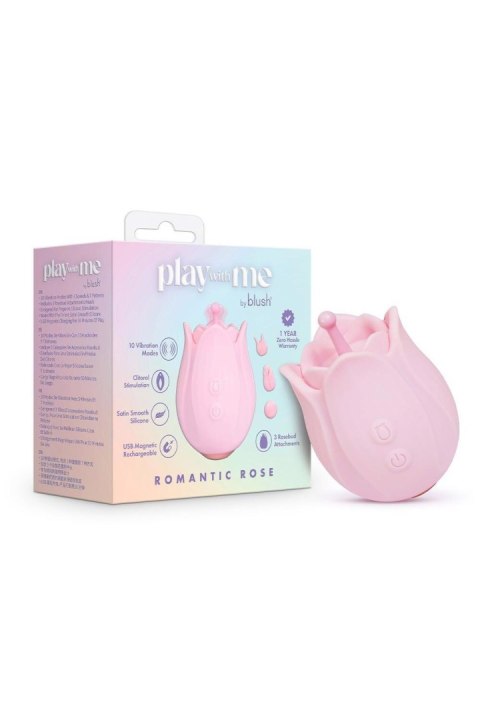 Stymulator Romantic Rose 10 Trybów Wibracji USB Ładowany Różowy - Play With Me