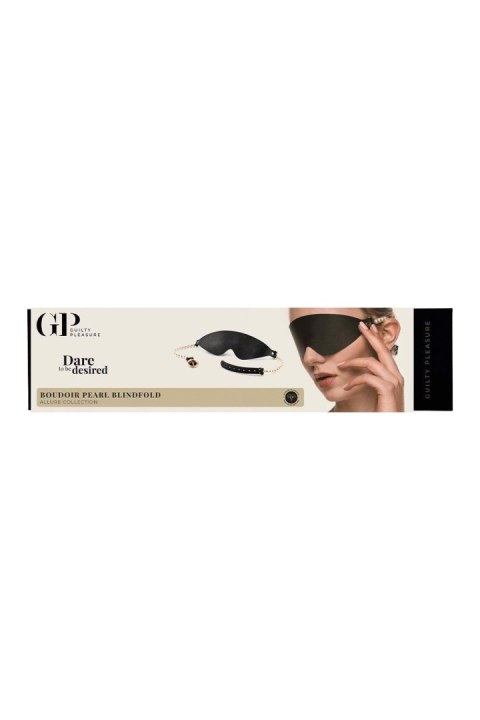 Maska na oczy czarna GUILTY PLEASURE BOUDOIR PEARL BINDFOLD