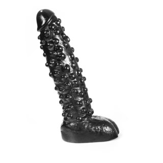 Dildo winylowe z wypustkami czarne 28cm Mister B Tonguebiter Dark Crystal