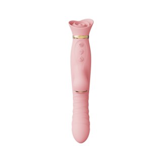 Wibrator Wielofunkcyjny Rose Thruster Strawberry Pink Zalo Zalo