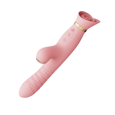 Wibrator Wielofunkcyjny Rose Thruster Strawberry Pink Zalo Zalo