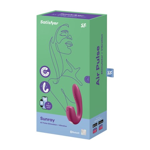 Wibrator Ze Stymulatorem Sunray Connect App Berry Satisfyer Satisfyer