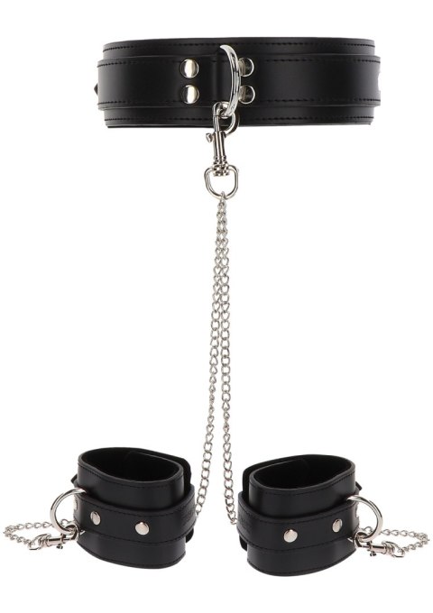 Obróżka Z Kajdankami Heavy Collar And Wrist Cuffs Black Taboom Taboom