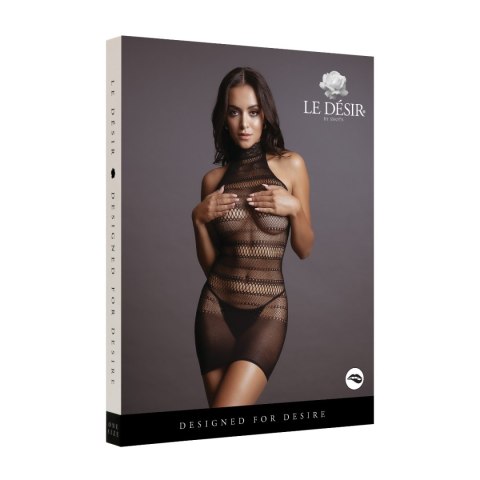 Sukienka Mini High Lace Neck Net Mini Dress Black Os Le Désir Le Désir