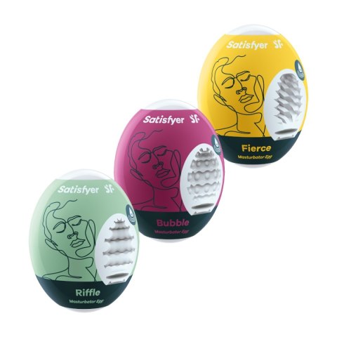 Zestaw Do Masturbacji Masturbator Egg Set 3Pcs Satisfyer Satisfyer