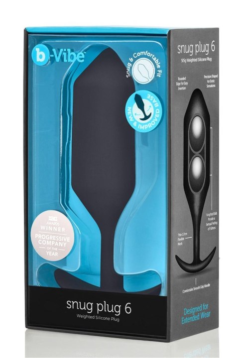 Korek analny Snug Plug 6 Black b-Vibe B-Vibe