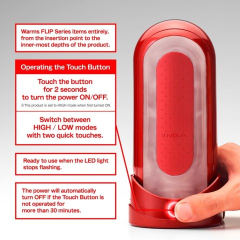 Masturbator Z Podgrzewaczem Flip 0 Red Warmer Package Tenga Tenga