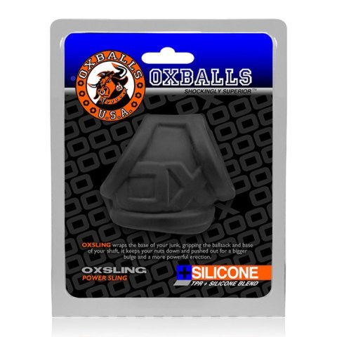 Pierścień Na Penisa I Jądra Oxsling Cocksling Ice Black Oxballs Oxballs