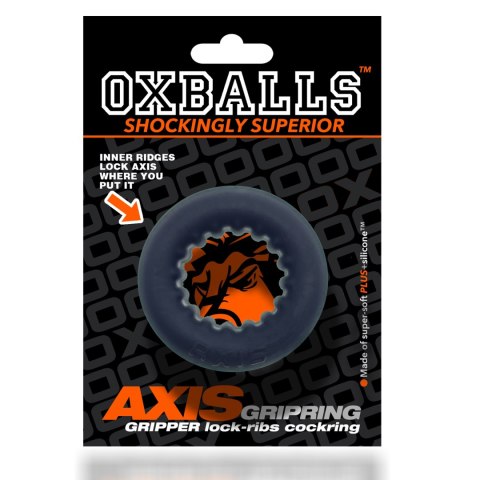Pierścień erekcyjny Axis Rib Griphold Cockring Ice Black Oxballs Oxballs